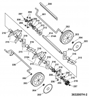 Ersatzteile WOLF-Garten Elektro Vertikutierer UV 32 EV Typ: 3632007 Serie H  (2008) Messerwalze, Räder 