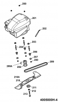 Ersatzteile WOLF-Garten Benzin Rasenmäher mit Antrieb Esprit 40 BA Typ: 4005000 Serie H  (2009) Messer, Messeraufnahme, Motor 