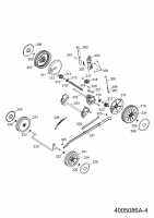 Ersatzteile WOLF-Garten Benzin Rasenmäher mit Antrieb Esprit 40 BA Typ: 4005086 Serie A  (2008) Höhenverstellung, Räder 
