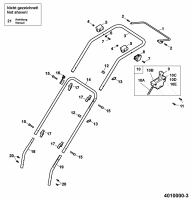 Ersatzteile WOLF-Garten Benzin Rasenmäher ohne Antrieb Compact plus 40 B Typ: 4010000 Serie A  (2006) Holm 