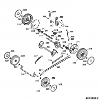 Ersatzteile WOLF-Garten Benzin Rasenmäher mit Antrieb Compact plus 40 BA Typ: 4013000 Serie B  (2009) Getriebe, Höhenverstellung, Räder 