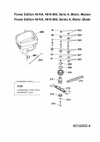 Ersatzteile WOLF-Garten Benzin Rasenmäher mit Antrieb Power Edition 40 KA Typ: 4016000 Serie A  (2005) Messer, Messeraufnahme, Motor 