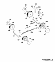 Ersatzteile WOLF-Garten Elektro Rasenmäher ohne Antrieb Esprit 40 E Typ: 4020680 Serie E, F  (2005) Höhenverstellung, Räder 