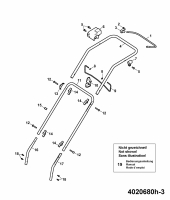 Ersatzteile WOLF-Garten Elektro Rasenmäher ohne Antrieb Esprit 40 E Typ: 4020680 Serie H  (2007) Holm 