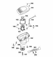 Ersatzteile WOLF-Garten Elektro Rasenmäher ohne Antrieb 40 E Typ: 4028006 Serie A  (2001) Abdeckhaube Motor, Messer, Motor 