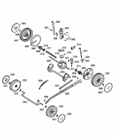 Ersatzteile WOLF-Garten Elektro Rasenmäher mit Antrieb Power Edition 40 EA Typ: 4049000 Serie B  (2007) Getriebe, Höhenverstellung, Räder 