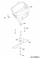 Ersatzteile WOLF-Garten Benzin Rasenmäher ohne Antrieb 2.42 XQ Typ: 4212008 Serie B  (2008) Messer, Messeraufnahme, Motor 