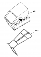 Ersatzteile WOLF-Garten Benzin Rasenmäher mit Antrieb 2.48 BA Typ: 4218000 Serie F  (2008) Grasfangsack 