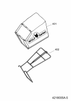 Ersatzteile WOLF-Garten Benzin Rasenmäher mit Antrieb 2.48 XM Typ: 4218005 Serie A  (2008) Grasfangsack 