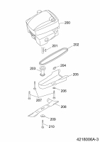 Ersatzteile WOLF-Garten Benzin Rasenmäher mit Antrieb 2.48 XC Good-Line Typ: 4218006 Serie B  (2005) Messer, Messeraufnahme, Motor 