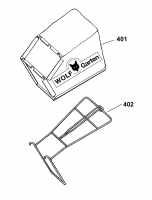Ersatzteile WOLF-Garten Benzin Rasenmäher mit Antrieb 2.46 XC Typ: 4218007 Serie B  (2008) Grasfangsack 