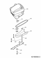 Ersatzteile WOLF-Garten Benzin Rasenmäher mit Antrieb 2.48 Q 5 Typ: 4218009 Serie B  (2009) Messer, Messeraufnahme, Motor 