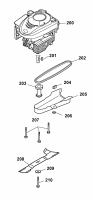 Ersatzteile WOLF-Garten Benzin Rasenmäher mit Antrieb Power Edition 42 QRA Typ: 4235000 Serie B  (2009) Messer, Messeraufnahme, Motor 