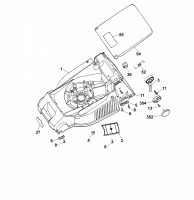 Ersatzteile WOLF-Garten Elektro Rasenmäher ohne Antrieb 4.40 E Typ: 4958000 Serie A, B, C  (2002) Mähwerksgehäuse 