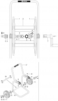 GARDENA Ersatzteile Schlauchwagen 60 m 2610 2614