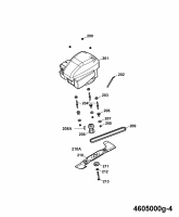 Ersatzteile WOLF-Garten Benzin Rasenmäher mit Antrieb Esprit 46 BA Typ: 4605000 Serie G  (2007) Messer, Messeraufnahme, Motor 