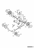 Ersatzteile WOLF-Garten Benzin Rasenmäher mit Antrieb Esprit 46 BA Typ: 4605000 Serie K  (2009) Achsen, Räder 