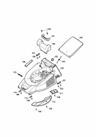 Ersatzteile WOLF-Garten Benzin Rasenmäher mit Antrieb 2.46 HBM Typ: 4605008 Serie F  (2009) Mähwerksgehäuse 