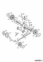 Ersatzteile WOLF-Garten Benzin Rasenmäher mit Antrieb 2.46 HBM Typ: 4605008 Serie F  (2009) Achsen, Räder 