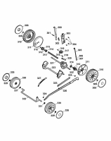Ersatzteile WOLF-Garten Benzin Rasenmäher mit Antrieb Esprit 46 TMA Typ: 4608000 Serie C  (2007) Getriebe, Höhenverstellung, Räder 