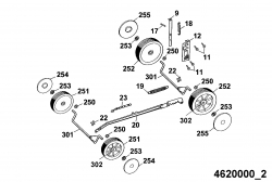 Ersatzteile WOLF-Garten Elektro Rasenmäher ohne Antrieb Esprit 46 E Typ: 4620000 Serie A  (2001) Höhenverstellung, Räder 