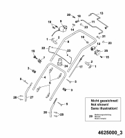 Ersatzteile WOLF-Garten Elektro Rasenmäher mit Antrieb Esprit 46 EA Typ: 4625000 Serie A  (2005) Holm 
