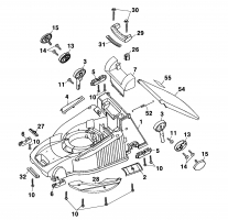 Ersatzteile WOLF-Garten Elektro Rasenmäher mit Antrieb Premio 46 EA Typ: 4629003 Serie A  (2001) Mähwerksgehäuse 