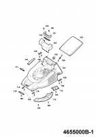 Ersatzteile WOLF-Garten Benzin Rasenmäher mit Antrieb Power Edition 46 HA Typ: 4655000 Serie B  (2008) Mähwerksgehäuse 