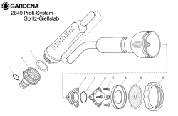 Ersatzteile GARDENA Profi-System Spritz-Gießstab 2849