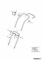 Ersatzteile WOLF-Garten Elektro Rasenmäher ohne Antrieb 2.32 E-1 Typ: 4905000 Serie G  (2009) Holm 