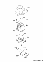 Ersatzteile WOLF-Garten Elektro Rasenmäher ohne Antrieb 2.32 E-1 Typ: 4905000 Serie G  (2009) Elektromotor, Messer, Messeraufnahme 