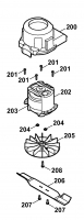 Ersatzteile WOLF-Garten Elektro Rasenmäher ohne Antrieb 2.32 E-1 Typ: 4905002 Serie A  (2009) Messer, Messeraufnahme, Motor 