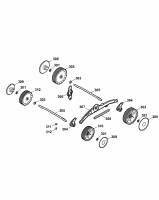 Ersatzteile WOLF-Garten Elektro Rasenmäher ohne Antrieb HB Campus 32 EL Typ: 4905006 Serie A  (2007) Höhenverstellung, Räder 