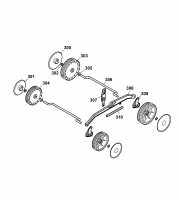 Ersatzteile WOLF-Garten Elektro Rasenmäher ohne Antrieb Compact plus 37 E Typ: 4907000 Serie B  (2007) Höhenverstellung, Räder 