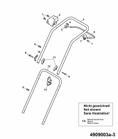 Ersatzteile WOLF-Garten Elektro Rasenmäher ohne Antrieb 2.34 E Typ: 4909003 Serie A  (2007) Holm 