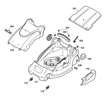 Ersatzteile WOLF-Garten Elektro Rasenmäher ohne Antrieb 2.37 E Typ: 4917000 Serie A  (2006) Mähwerksgehäuse 