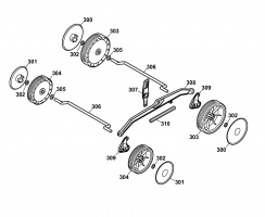Ersatzteile WOLF-Garten Elektro Rasenmäher ohne Antrieb 2.37 E Typ: 4917003 Serie A  (2006) Höhenverstellung, Räder 
