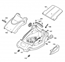 Ersatzteile WOLF-Garten Elektro Rasenmäher ohne Antrieb 2.37 XC Typ: 4917006 Serie C  (2007) Mähwerksgehäuse 