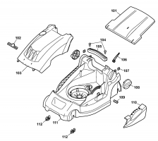 Ersatzteile WOLF-Garten Elektro Rasenmäher ohne Antrieb 1.37 XC Typ: 4917088 Serie A  (2008) Mähwerksgehäuse 