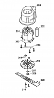 Ersatzteile WOLF-Garten Elektro Rasenmäher ohne Antrieb Power 1500 Typ: 4927008 Serie C  (2008) Messer, Messeraufnahme, Motor 
