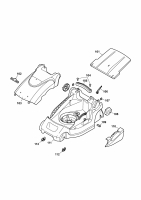 Ersatzteile WOLF-Garten Elektro Rasenmäher ohne Antrieb Power Wolf 15/37 Typ: 4927008 Serie E  (2009) Mähwerksgehäuse 
