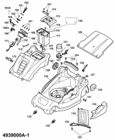 Ersatzteile WOLF-Garten Hybrid Rasenmäher Compact plus 37 Hybrid Power Typ: 4939000 Serie A  (2008) Mähwerksgehäuse 