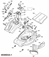 Ersatzteile WOLF-Garten Hybrid Rasenmäher Compact plus 37 Hybrid Power Typ: 4939003 Serie A  (2008) Mähwerksgehäuse 
