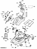 Ersatzteile WOLF-Garten Hybrid Rasenmäher Compact plus 40 Hybrid Power Typ: 4949000 Serie A  (2008) Mähwerksgehäuse 