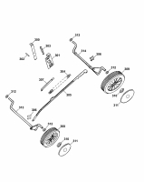 Ersatzteile WOLF-Garten Elektro Rasenmäher ohne Antrieb 2.38 E Typ: 4961080 Serie G  (2007) Höhenverstellung, Räder 