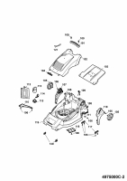 Ersatzteile WOLF-Garten Elektro Rasenmäher mit Antrieb Compact plus 40 EA-1 Typ: 4975000 Serie C  (2009) Mähwerksgehäuse 