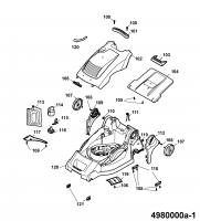 Ersatzteile WOLF-Garten Elektro Rasenmäher ohne Antrieb Power Edition 40 E-1 Typ: 4980000 Serie A  (2006) Mähwerksgehäuse 