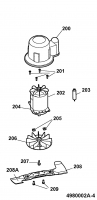 Ersatzteile WOLF-Garten Elektro Rasenmäher ohne Antrieb Power Edition 40 E-1 Typ: 4980002 Serie A  (2009) Messer, Messeraufnahme, Motor 