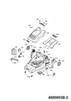 Ersatzteile WOLF-Garten Elektro Rasenmäher ohne Antrieb Power Edition 40 E-1 Typ: 4980003 Serie B  (2009) Mähwerksgehäuse 