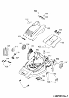 Ersatzteile WOLF-Garten Elektro Rasenmäher mit Antrieb Power Edition 40 EA-1 Typ: 4985003 Serie A  (2007) Mähwerksgehäuse 